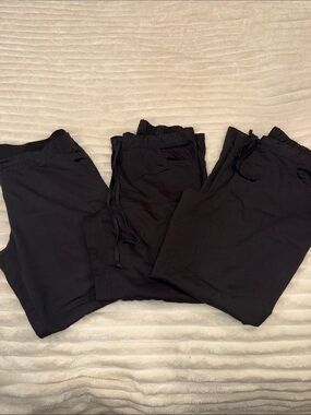 3 Black Greys Anatomy Scrub Pants
